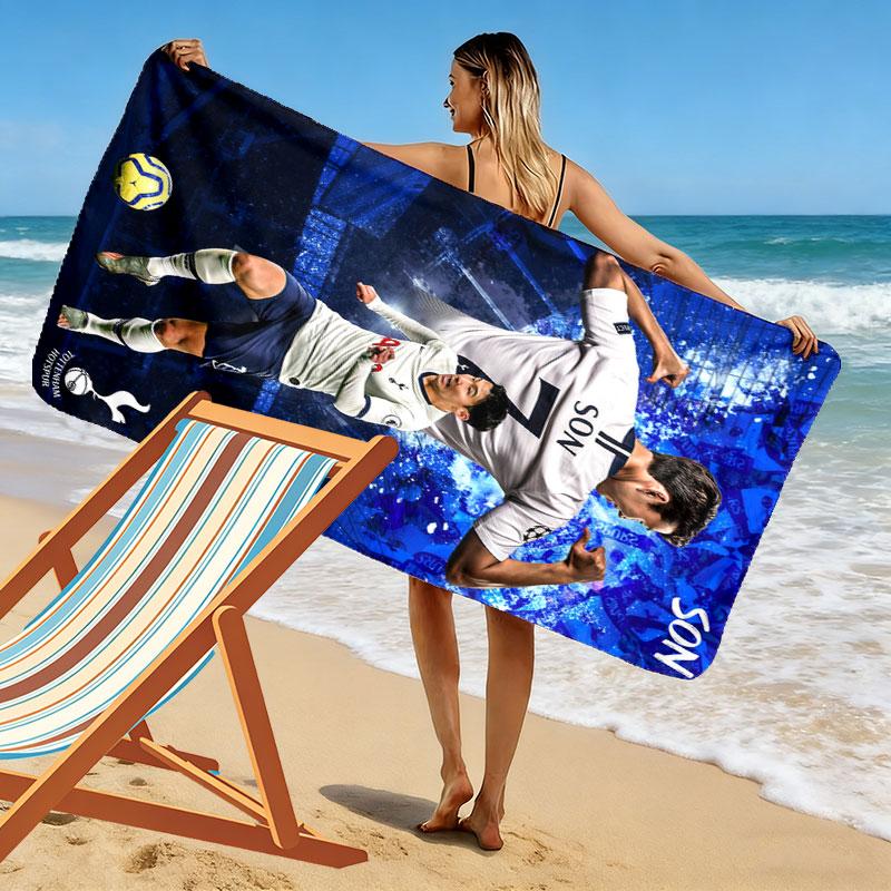 Spurs Print Beach Towel, Large Soft Quick Dry Towel for Beach Camping Swimming