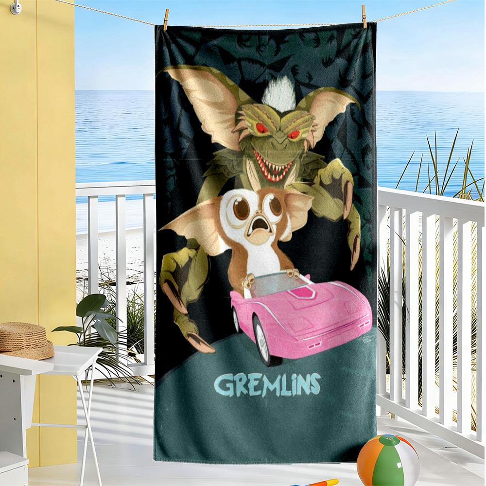 Gremlins Beach Towel High Absorbency & Quick-Dry Comfortable Lightweight Portable for Swimming,Beach,Camping, Travel, Beach Accessories,Gym