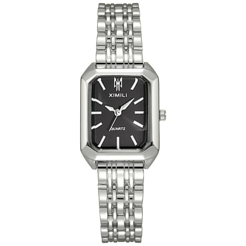 

Simple and Versatile Square Women s Watch I Steel Belt Fashion Quartz Watch average size