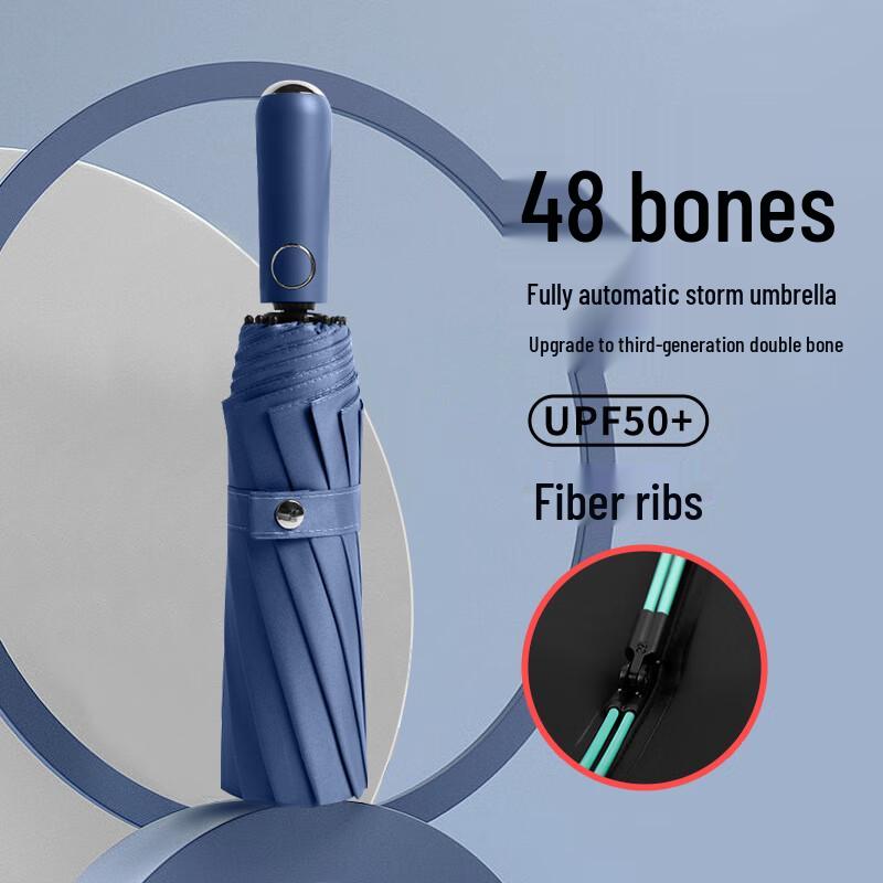 Sweetheart Sister Automatic 48-Rib UV Protection Folding Umbrella