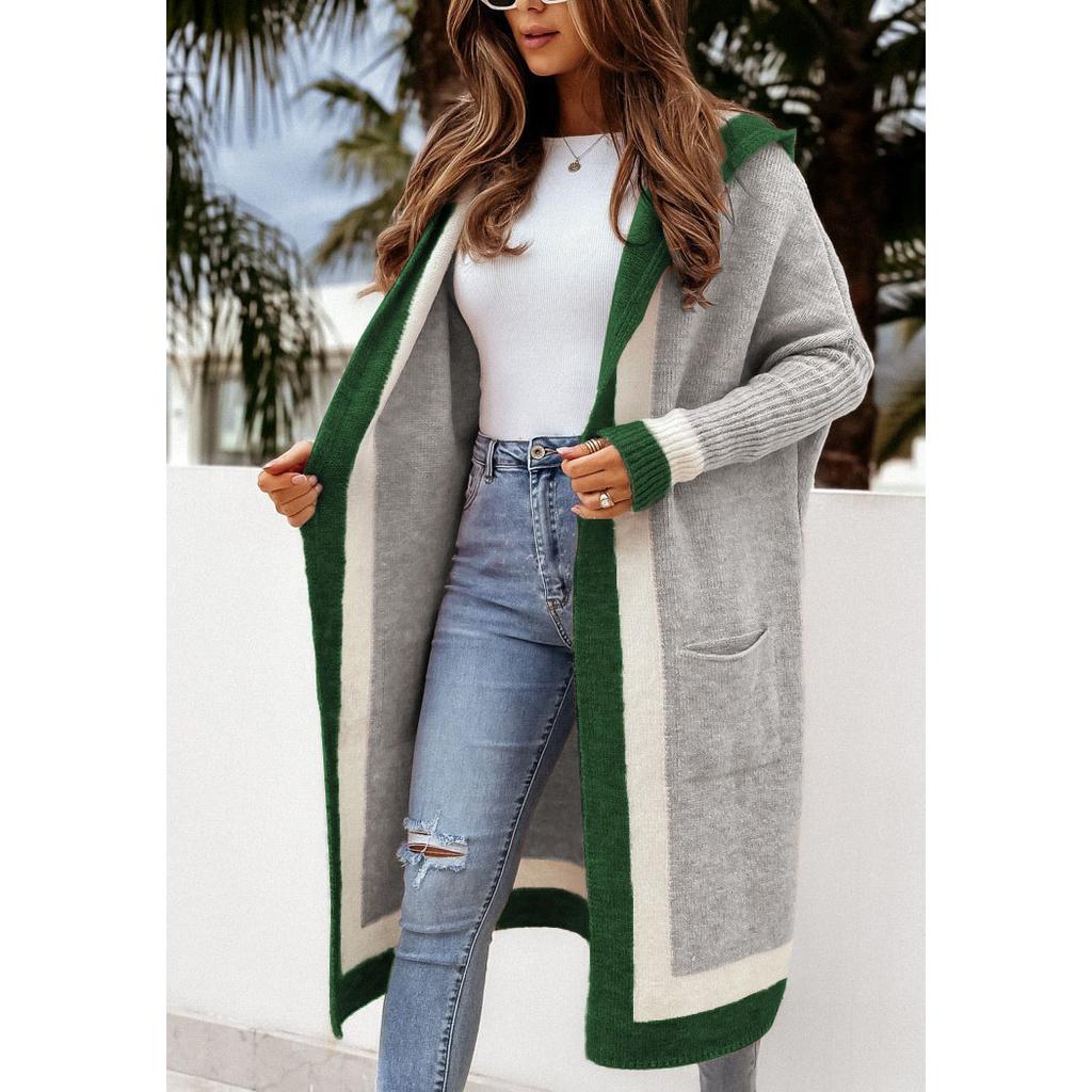 Thick Hooded Cardigan Knit Sweater Women Spring Autumn Winter Sweater Knitted Maxi Soft Loose Coat Long Jacket Cardigan Jumpers
