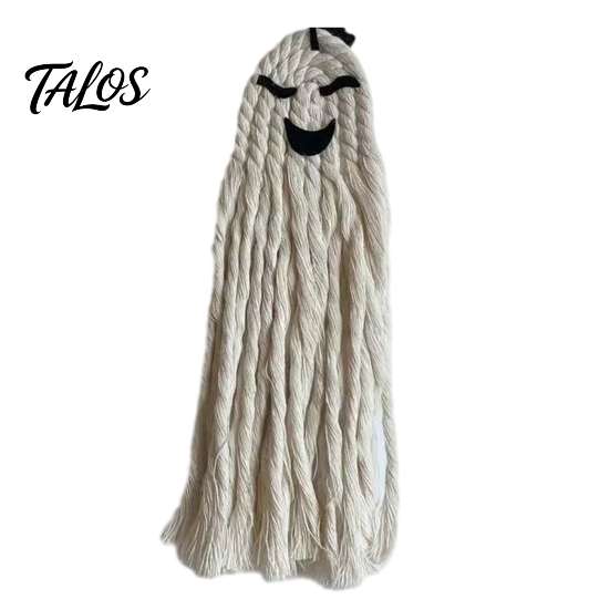 Living Room Wall Accents Handmade Cotton Rope Ghost Hanging Ornament for Halloween, Indoor Outdoor Halloween Pendent Front Door Window Yard