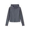 MUJI Women's UV Protection Cool Touch Lightweight Zip Hoodie
