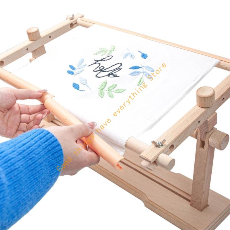 55KF 4 Pcs Embroidery Frame Stitch Frame Holder Portable Needlework Frame DIY Sewing Accessories for Embroidery Project