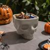 Spooky Home Decor 300/500ML Gothic Skull Bowl Ceramic Shaped Bowl for Cereal Pasta Functional Art Ice Cream Halloween Tabletop Skeleton Head Candy