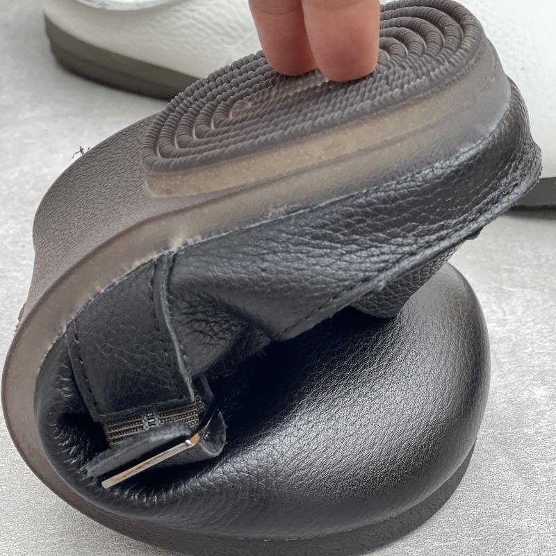 Fashion GKTINOO Genuine Leather Round Toe Soft Soled Loafers Summer 2025 New Versatile Soft Cowhide Flat Women's Shoes