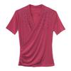 Streetwear Girl Summer Chic Beading Clothes Mesh T-Shirts Sexy V-neck Women's Tops New Casual Short Sleeve Tees
