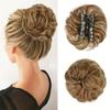 Elegant Claw Clip Hair Bun for Women - Synthetic Wavy Curly Updo Chignon Ponytail Extension, Tousled Hairpieces Suitable for All