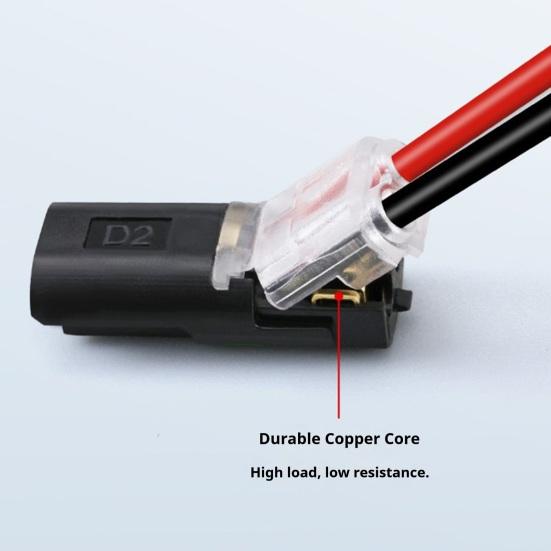 10/20/30/50Pcs Wire Plug-in Connector with Locking Buckle Low Voltage Wire Quick Connector Quick-Clip Fasteners Multi-Purpose Snap-On Blocks