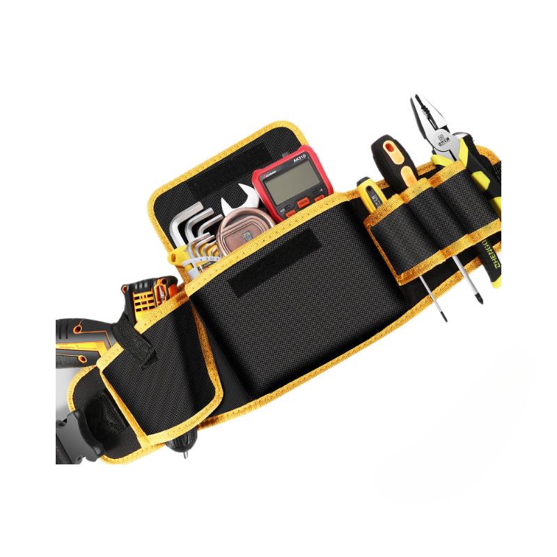 Portable Electrician Tool Belt: Sturdy, Multifunctional Waist Pouch for Construction Site Storage