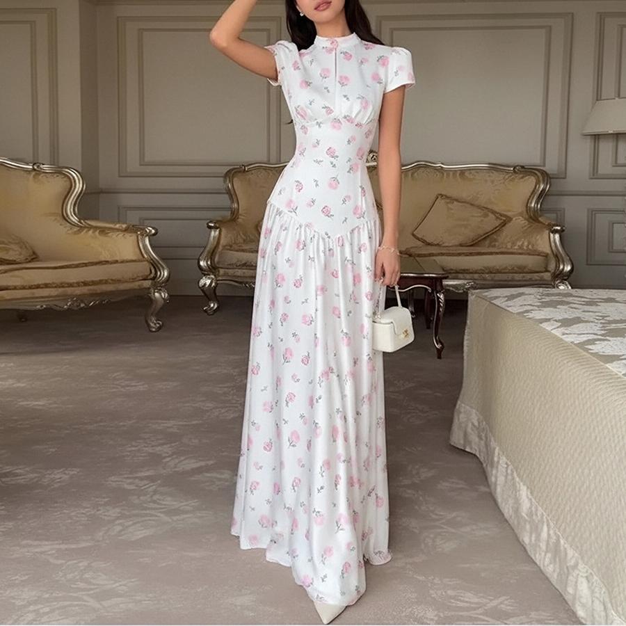Spring New Women's Dresses - Floral Print Loose Long Dress