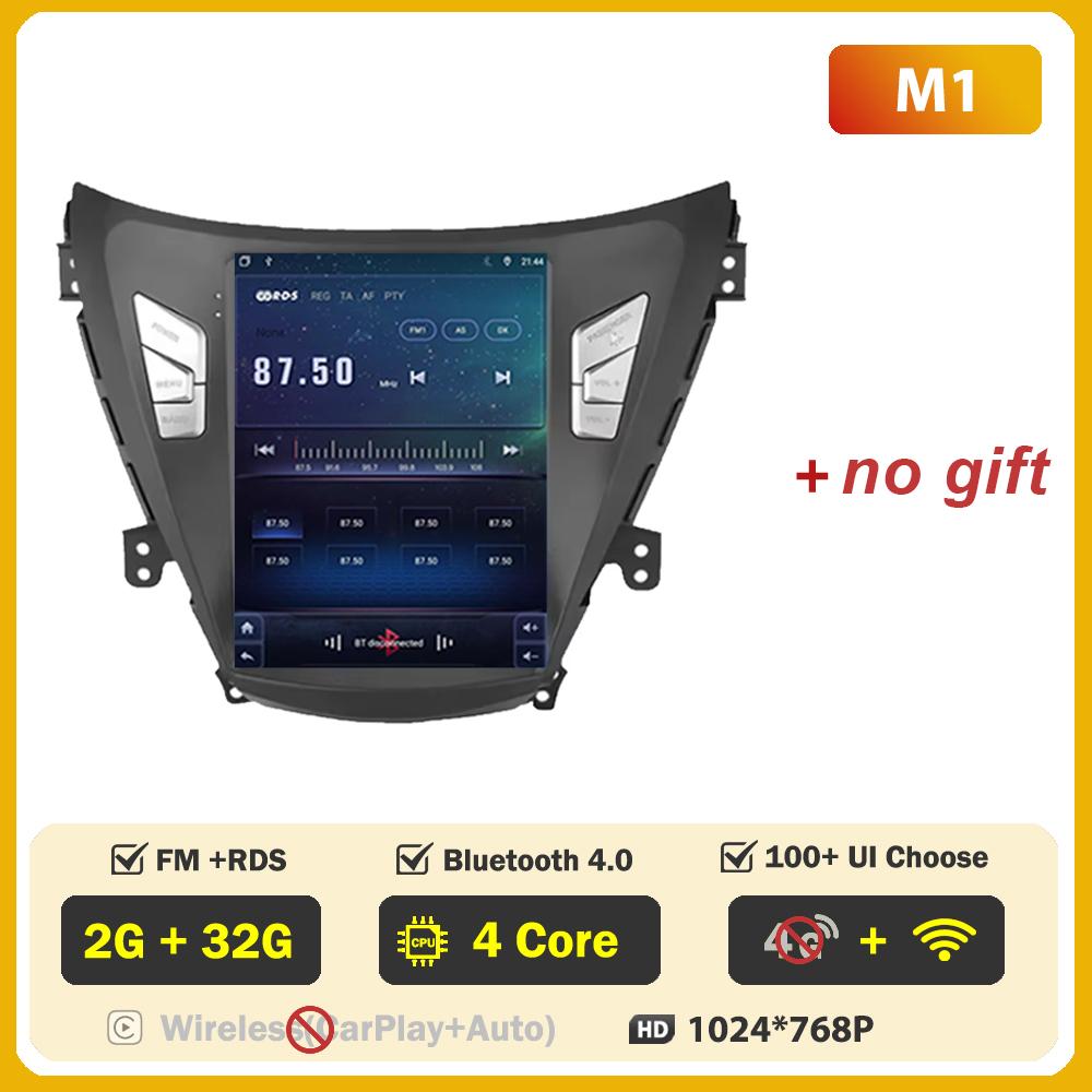 

Car Radio 9.7 inch For Hyundai Elantra Avante I35 2011-2013 Carplay Vertical Screen Wireless Android Auto GPS Tesla Style