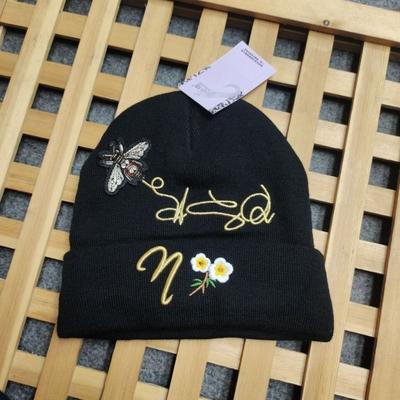 Beanies Embroidery Warm Soft Knitted Hat Hip-Hop Bonnet Unisex