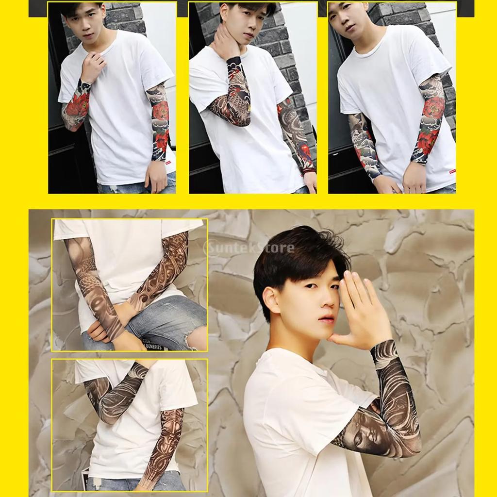 1PC Of New Sleeveless Tattoo Arm Sleeves With  For Outdoor Driving, Protective Arm Sleeves For Sun UV Protection Men And Women