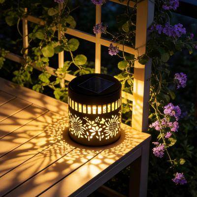 Dekorative Solarlichter Eisen Außen Stufenwandleuchten Rostbeständig Wasserdicht Zaunleuchten für Gartenzaunpfosten Terrasse Hinterhof