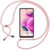 Case For Xiaomi Redmi Note 12S - Reinforced Protection - TPU - Transparent Shockproof with Pink Lanyard