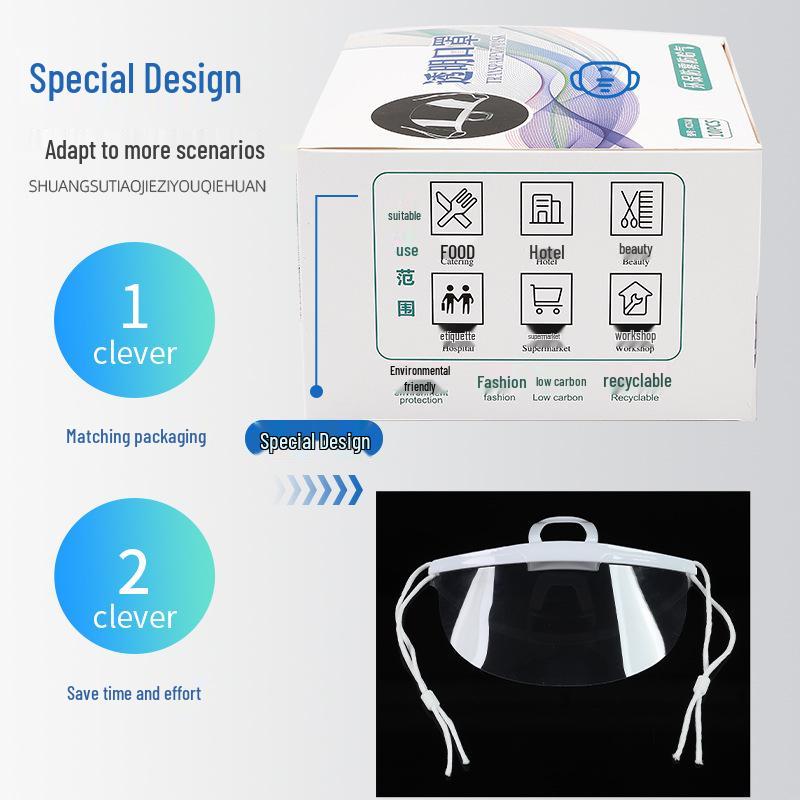 Transparent Anti-Fog Smile Mask for Food Service and Kitchen Use