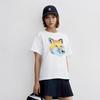 Maison Kitsune Pattern Print Crew Neck Short Sleeve T-Shirt Women Tops White KW00134KJ0008-P100