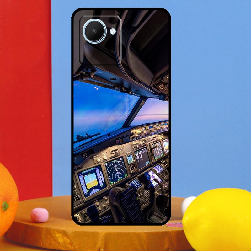 Flight Instruments Cockpit For Realme C75 C71 C55 C53 C67 C61 C33 C63 C51 10 11 12 13 14 15 Pro Plus C65 GT7 Pro Case