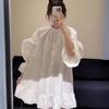 French Holiday Style Unique Beautiful Temperament High Sense Chic and Thin White Lantern Sleeve Shirt Dress