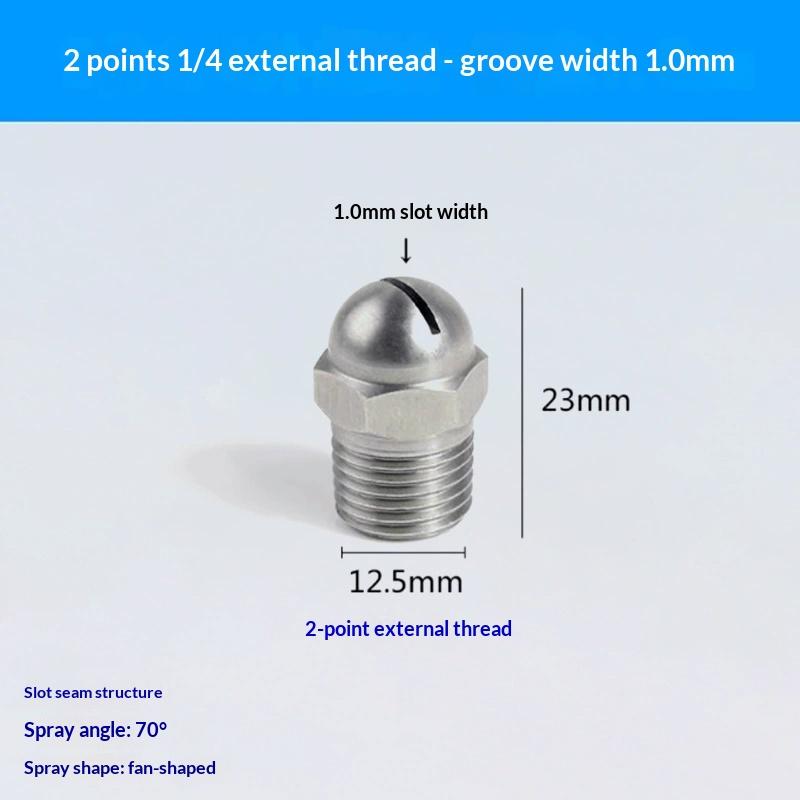 Hot Flat Fan Spray Nozzle BHC Air Knife Blowing Wind Nozzle 1/8'' 1/2'' Slot Cleaning High Pressure For Industrial Dust Removal