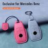 Car Remote Key Case Cover for Mercedes Benz A C E S G Class GLC CLE CLA GLB GLS W177 W205 W213 W222 X167 AMG Leather Accessories