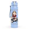 1PC Girl Sitting With Dog Cartoon 750ml Color Plastic Sports Water Bottle Leakproof Flip Straw Lid Suitable for Sports Office Home Use