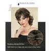 European American Pixie Short Wig for Women - 70s 80s Retro Style Gray Highlighted Short Hair, Summer Cool Synthetic Full Cap Wig, 2 Colors Available