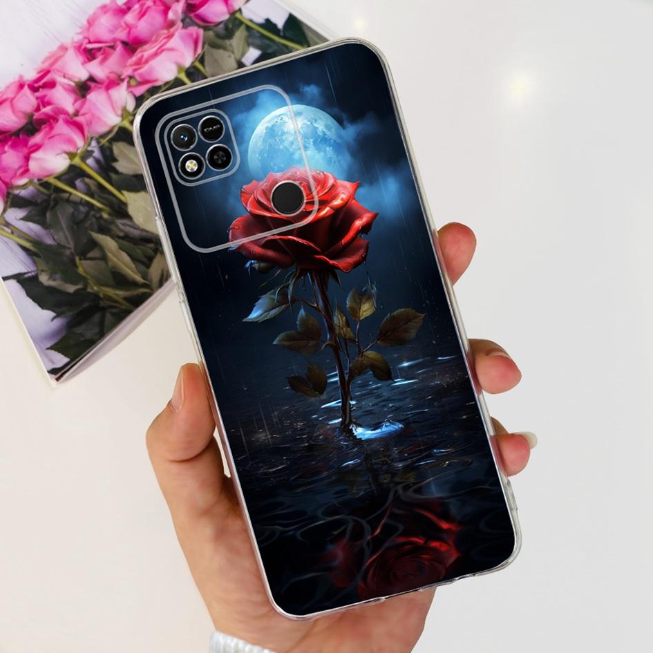 For Xiaomi Redmi 10A Case New Fashion Flower Butterfly Transparent Silicone Cover For Xiomi Redmi 10A Funda Redmi10a 10 A Bumper