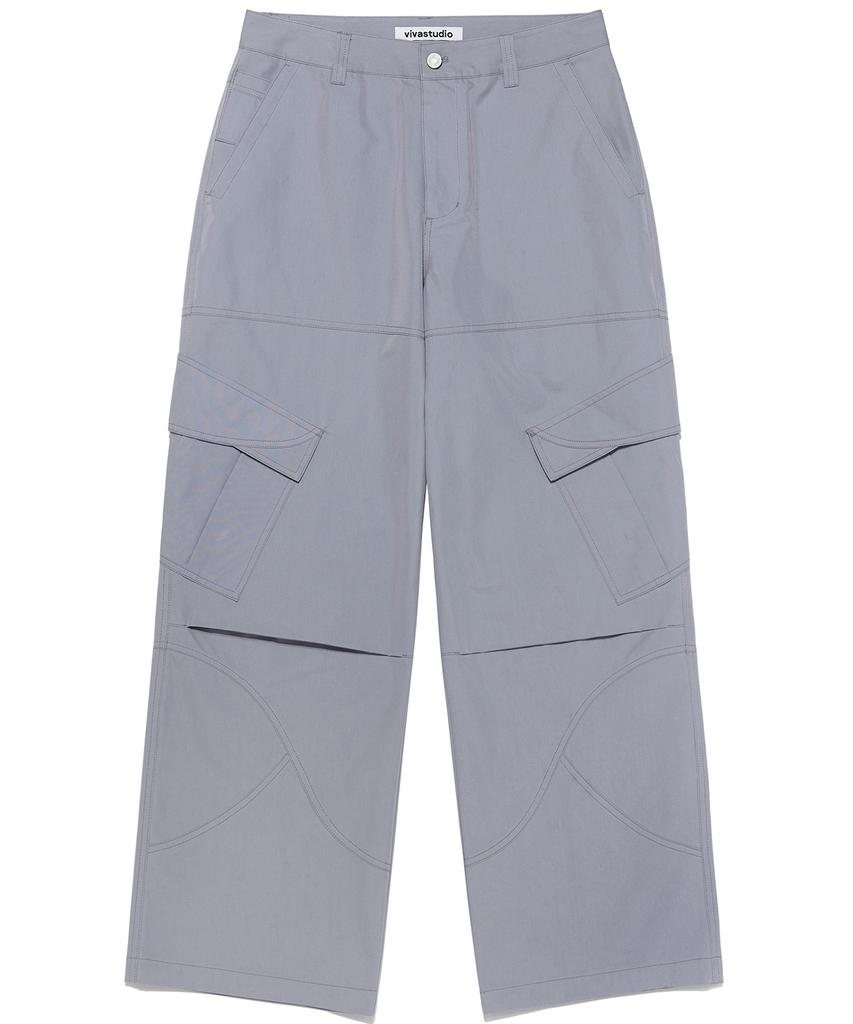 VIVASTUDIO Split Wide Cargo Pants [Light Blue]