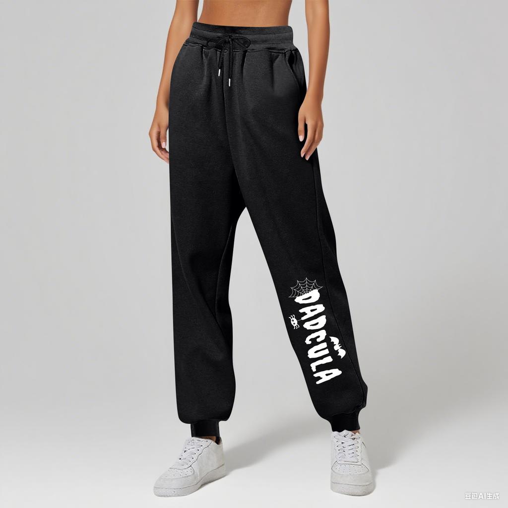 Ladies' Printed Unisex Casual Pocket Drawstring  Pants