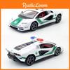 Car Alloy Police Model With Acousto Optic Design For Children Toy Collection And