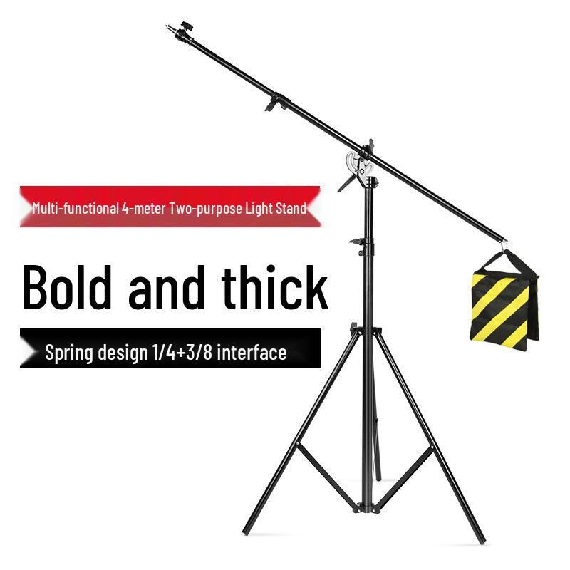 

Multifunctional Stainless Steel Photography Light Stand with Horizontal Arm and Cantilever