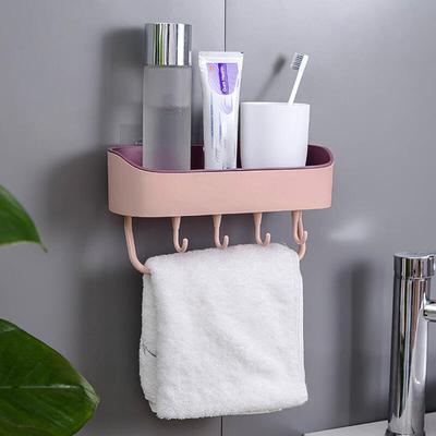 Multi-storage Attachable Bathroom Shelf (Pink)
