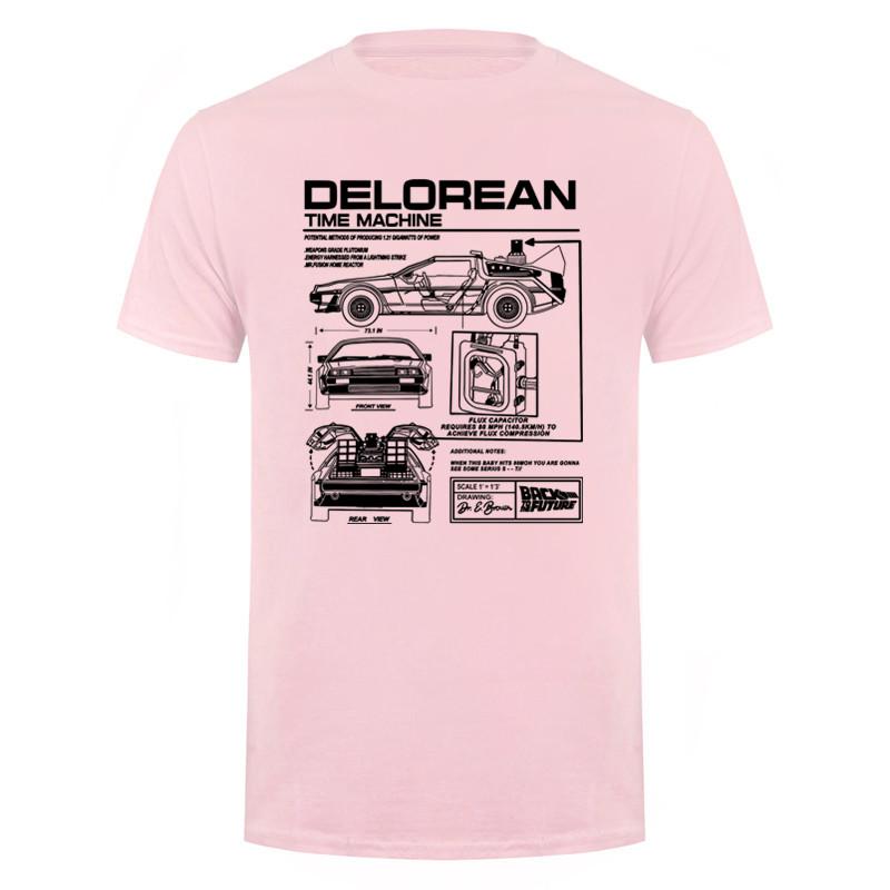 Back To The Future Delorean Schematic Tshirt Print Tshirt Unisex Cotton T Shirt Summer Hip Hop Tees Dz241