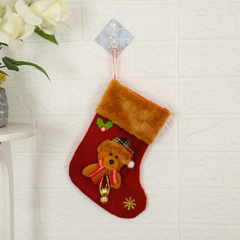 Christmas Ornaments Christmas Tree Ornaments Santa Led Large Luminous Socks Christmas Stocking Gift Bag