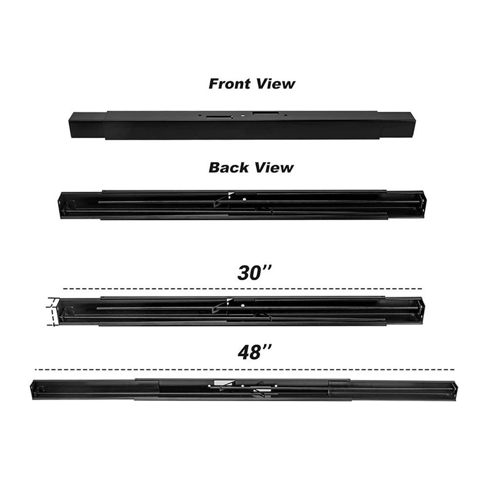 Black Brightness Of Your Monitor Curtain Rod Fireplace Opening Adjustable Metal Powder Coating Upgraded Welding Process Design