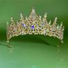 Bride Crown Wedding Dress  Party Crown Birthday Performance Carnival  Crystal Hair Accessory