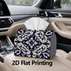 1pc, 2D Flat Printing, Tissue Box with Unique Blue And White Pattern, Suitable for Bathrooms, Living Rooms, Bedrooms, Dressing Tables, Coffee Tables, 