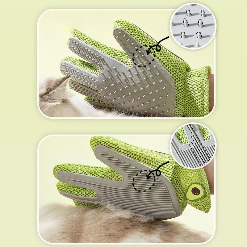 Pet Supplies Stroking Cats Gloves Cat Dog Bath Comb Hair Removal Brush Hair Long Hair Cat Cat Cleaning Gloves
