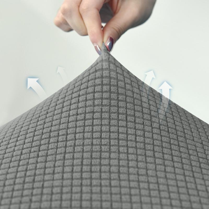 1 buc Husă elastică durabilă pentru otoman, moale, pătrată, cu elastic, rezistentă la șifonare, din catifea, ușor de instalat, lavabilă