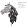 Horse Head Brooch Sparkling Alloy Animal Lapel Pin Rhinestone Inlaid Horse Brooch Clothes Accessory for Men Women Horse Lover Gift