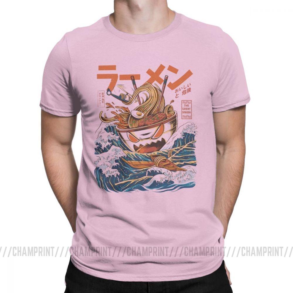 The Great Ramen Off Kanagawa Noodle Ship T Shirts Men Japanese Harajuku Clothing Hip Hop
