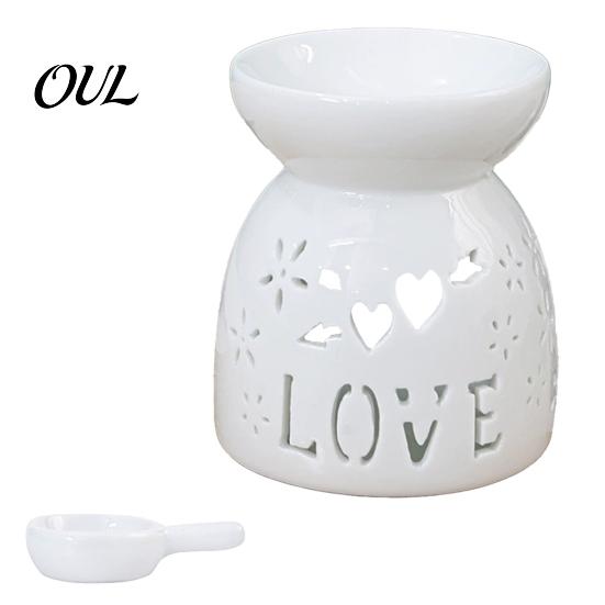 Ceramic Aromatherapy Burner Tealight Candle Holder, Essential Oil Wax Melt Burners, Modern Home Decor Accents Aroma Diffuser for Bedroom Christmas