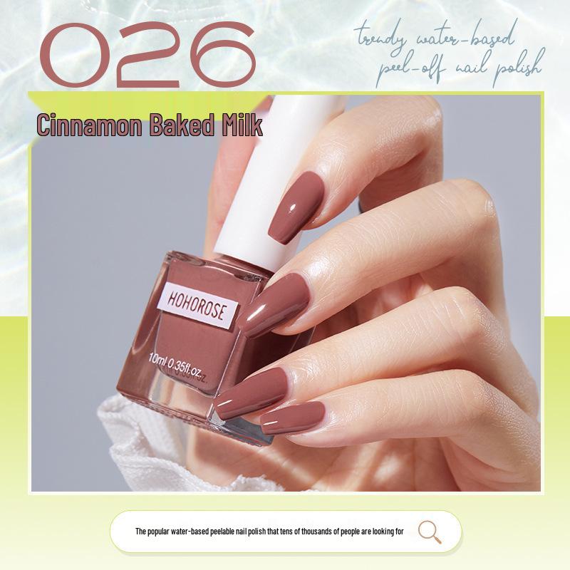 HOHOROSE Quick-Dry Water-Based, Peelable Nail Polish, 10ml, Perfect for Students