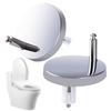 2Pcs Toilet Seat Hinges Universal Seat Top Fix Hinge Stainless Steel Replacement Toilet Seat Parts Mounting Connector Attachme