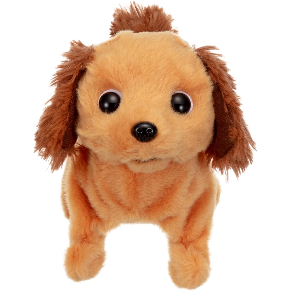 IWAYA Piccoline Miniature Dachshund Plush Toy with Moving Tail and Sound Battery Operated for Ages 3 and Up