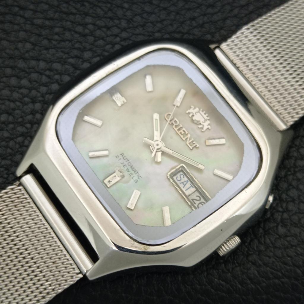 Orient AUTOMATIC 46941 VINTAGE JAPAN MENS PEARL DIAL WATCH A704954-1