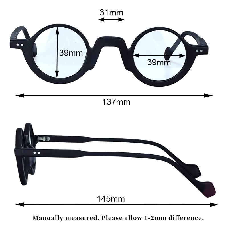 High Quality Handmade Acetate Frames Thickened Acetate for High-Diopter Lenses & Small Pupil Distance 137 Mm Wide