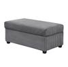 [5-Kissen Supreme Set] LED-Sofa mit wolkenweichem Sitzgefühl: 3-Sitzer-Sofa + Überdimensionierter abnehmbarer Hocker, Tragfähige modulare Möbel in L-Form